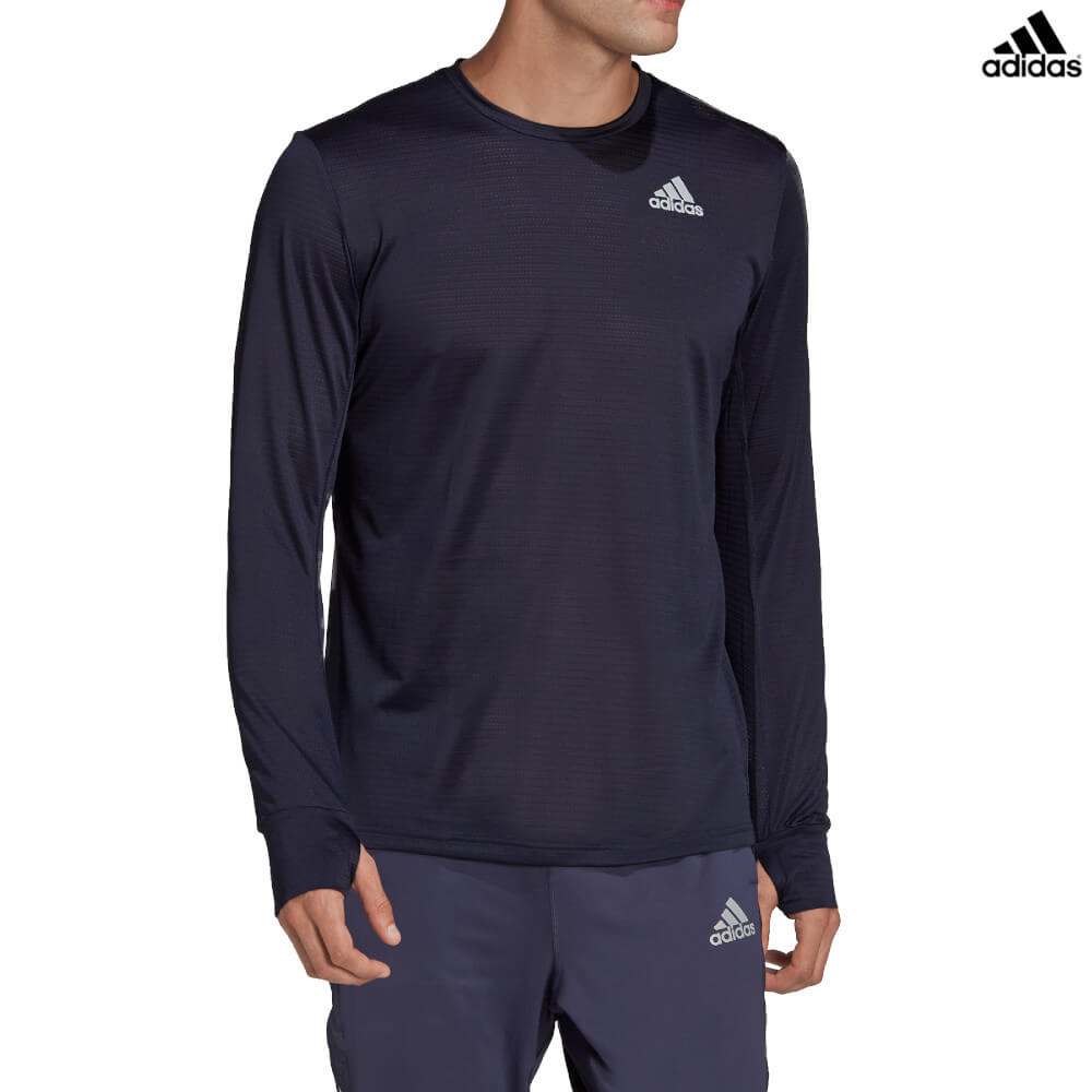 adidas Own the Run Long Sleeve Men's Tee, Black