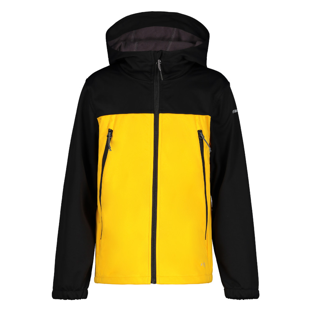 Icepeak Kline Jr Boys Softshell Jacket, Black/Yellow