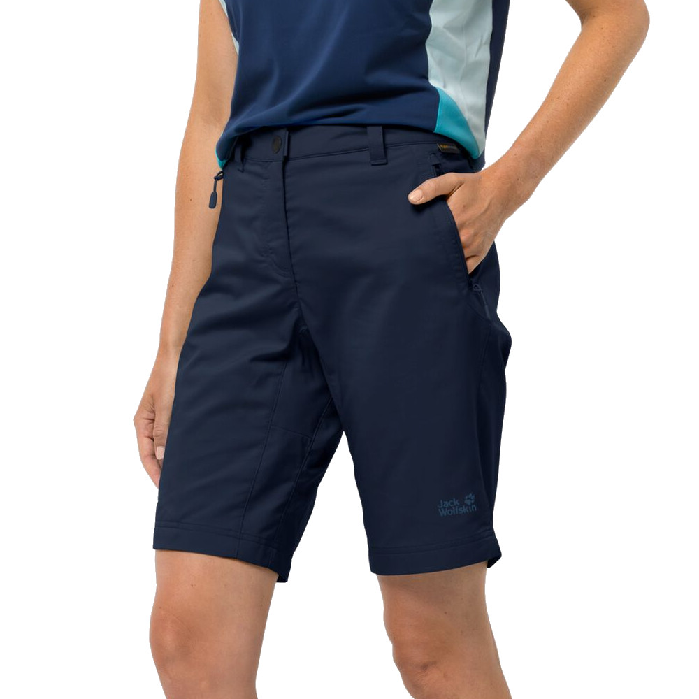 Jack Wolfskin Activate Track Women Softshell Shorts, Midnight Blue