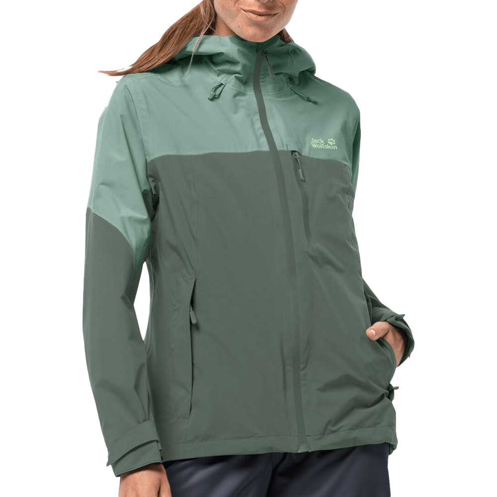 Jack Wolfskin Go Hike Women's Hardshell Jacket, Hedge Green