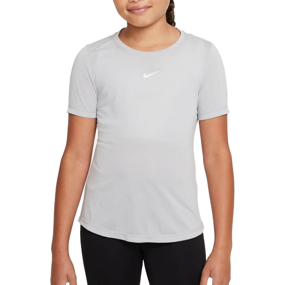 Nike Dri-FIT One SS Girls Top, Grey