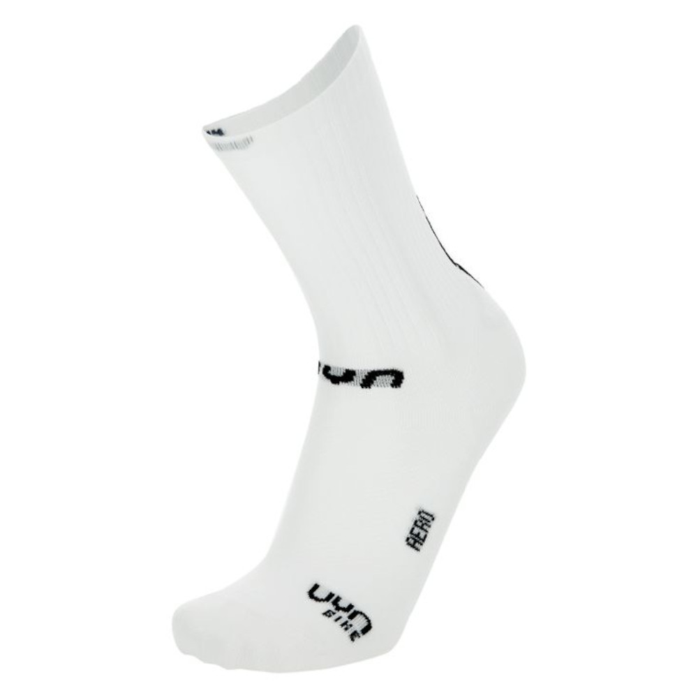 UYN Aero Men's Cycling Socks, White/Black