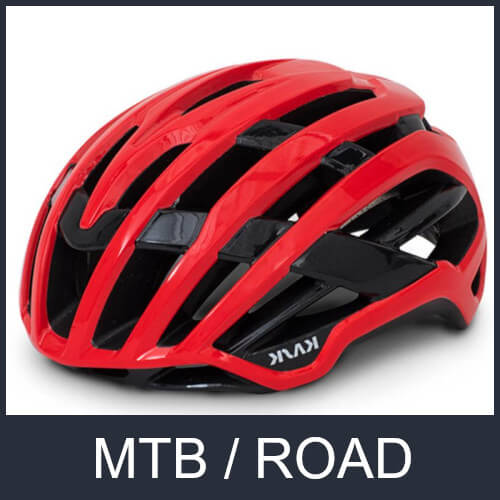 MTB and road helmets