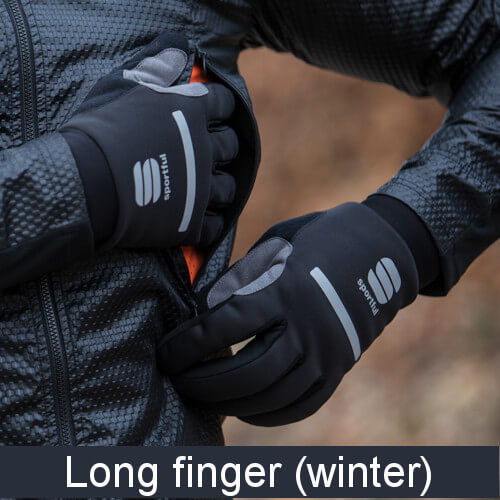 Windproof Thermal Reflective Full Finger Winter Cycling Gloves BLACK