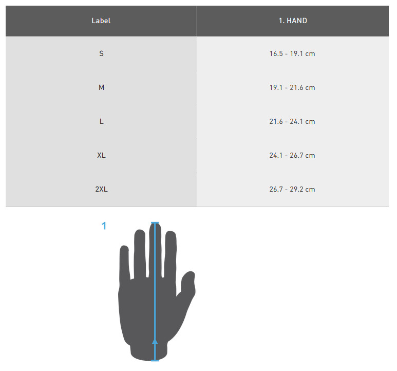 Adidas Glove Size Chart